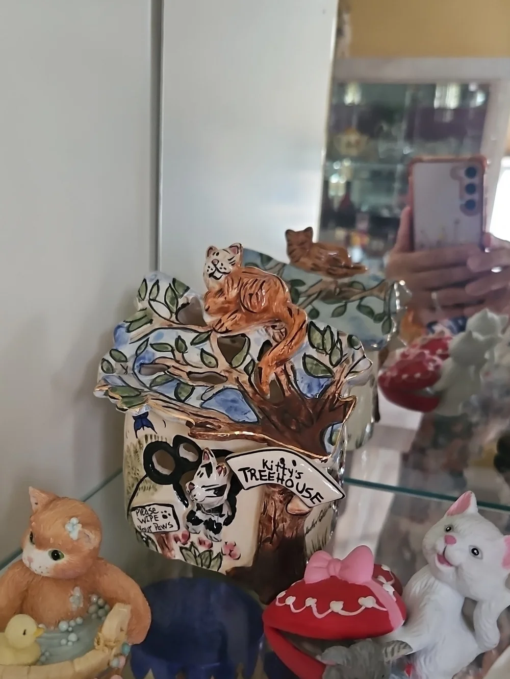 Blue Sky Clayworks KITTYS TREE HOUSE 2002 put Candle Under Heather Goldminc